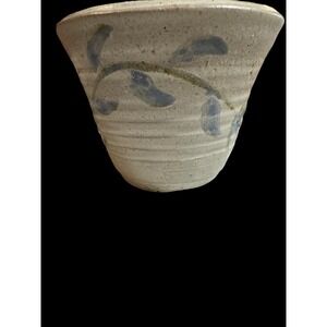 Artist Signed Clay Flower Pot NEW